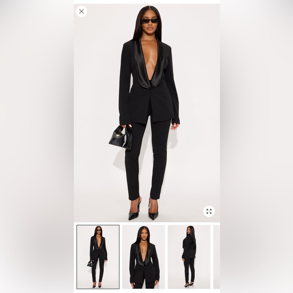 Ella blazer pant set Fashion Nova